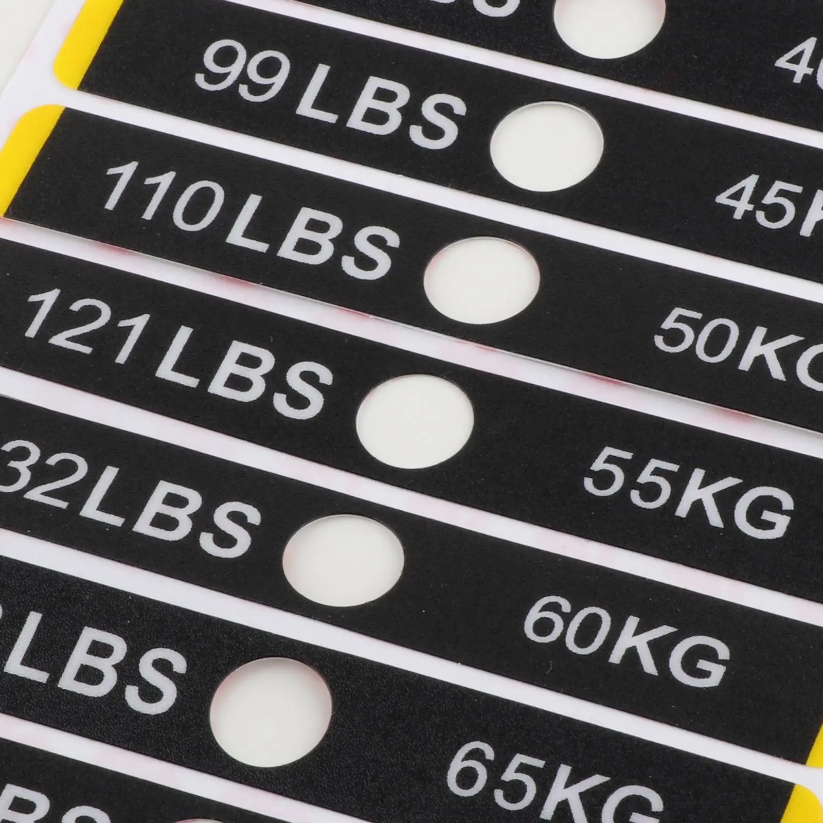 PP Material Weight Stack Labels Durable Weight Identification Stickers for Strength Training Equipment Home Gym