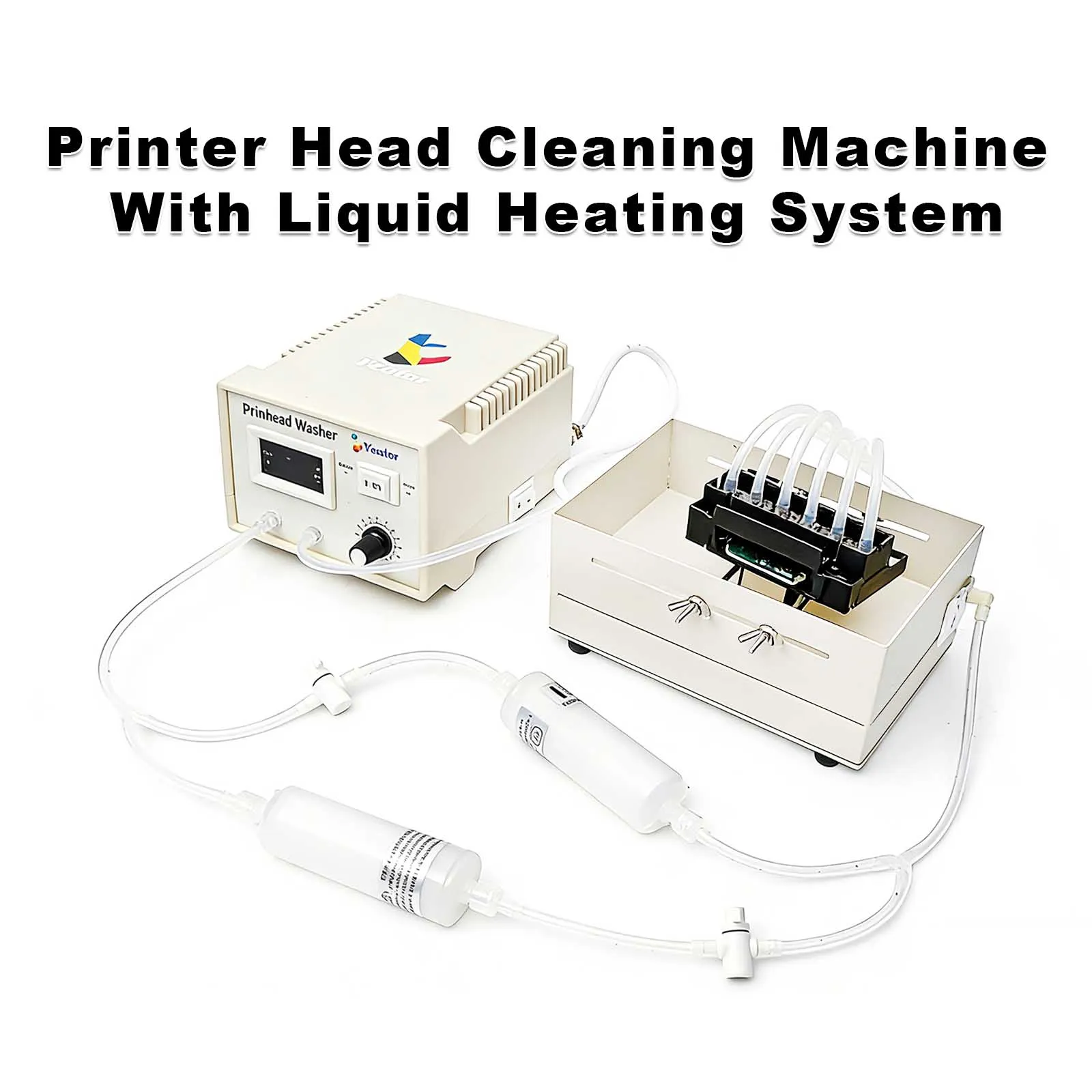 

Printer Head Cleaning Kit With Heating System DTF Unclog For Epson XP600 i3200 i1600 L1800 L805 TX800 DX5 DX6 Printhead Cleaner