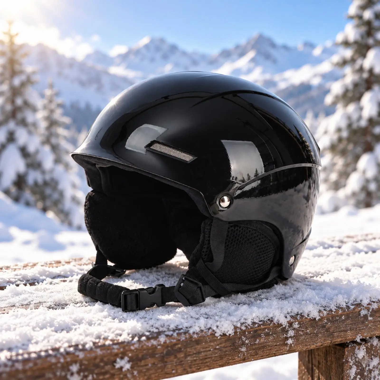 Ski Helmet Winter Safety Cap for Snowboarding with Insulated Ear Pads and Secure Buckle for Kids Adults Impact Resistant Shell