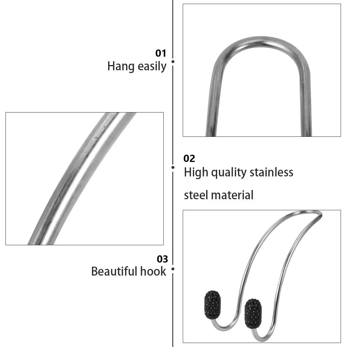 

Car Seat Hook High Quality Stainless Steel Multifunctional Back Storage Headrest Hooks Truck Purse Organizer Easy Installation