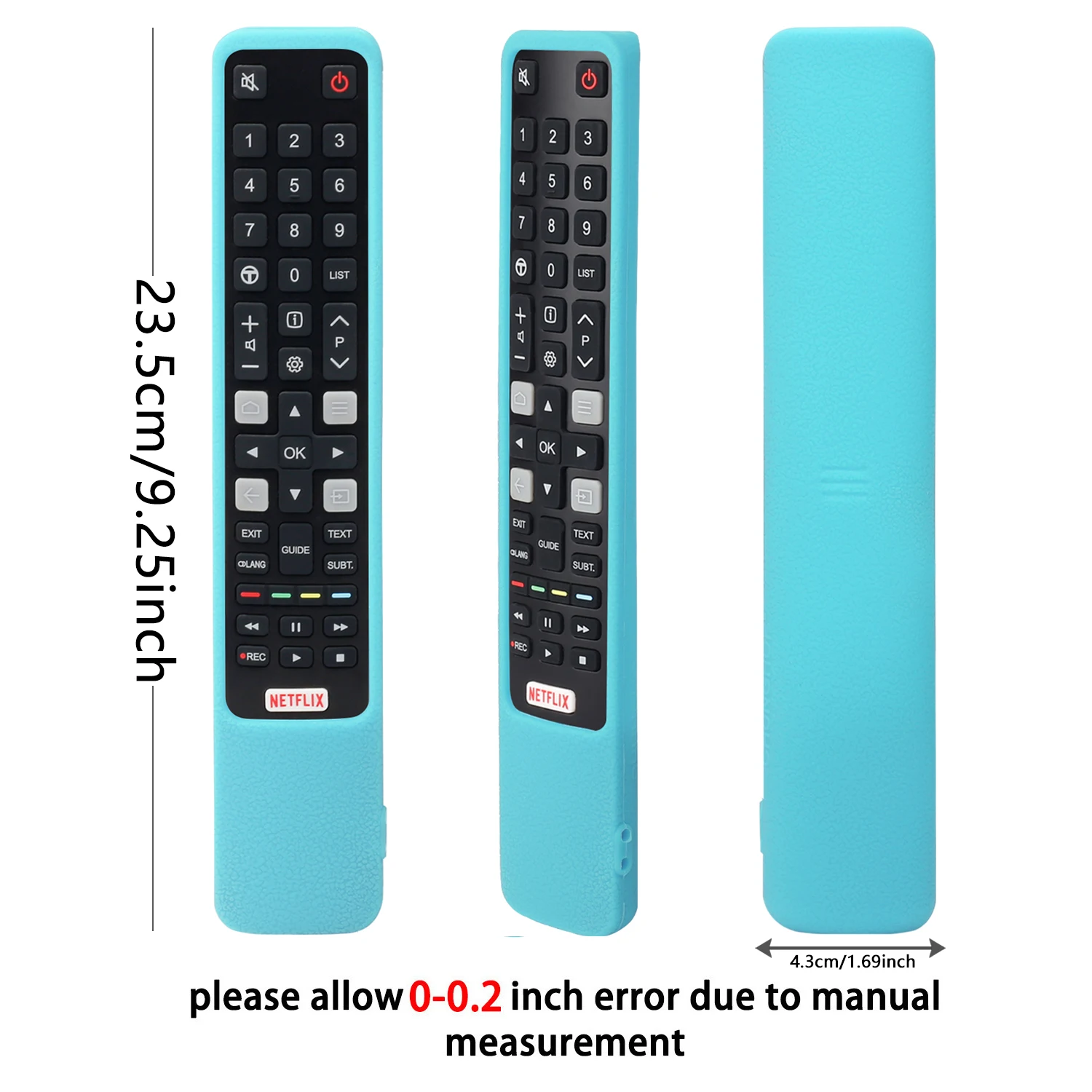 Protective Sheath Cover Fit for TCL TV Remote Control RC802N YUI1 YAI3 YUI2 YU14  YU11 65C2US 75C2US Silicone Soft Control Case