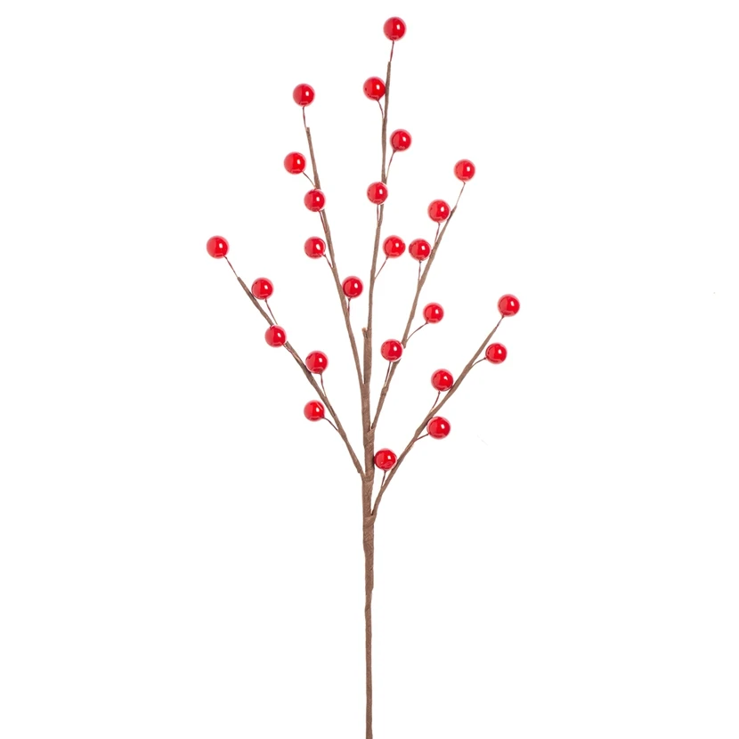 

Artificial Fruits Simulated Plant Holly Little Red Fruit Christmas Home Room Table Festival Party Decor Flower Wedding Accessory