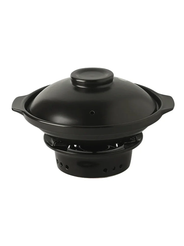 Olla de cocción en seco Jinhua, estufa de alcohol de cerámica, base, pequeño restaurante caliente, vegetales secos, sartén pequeña, horno con borde de arroz