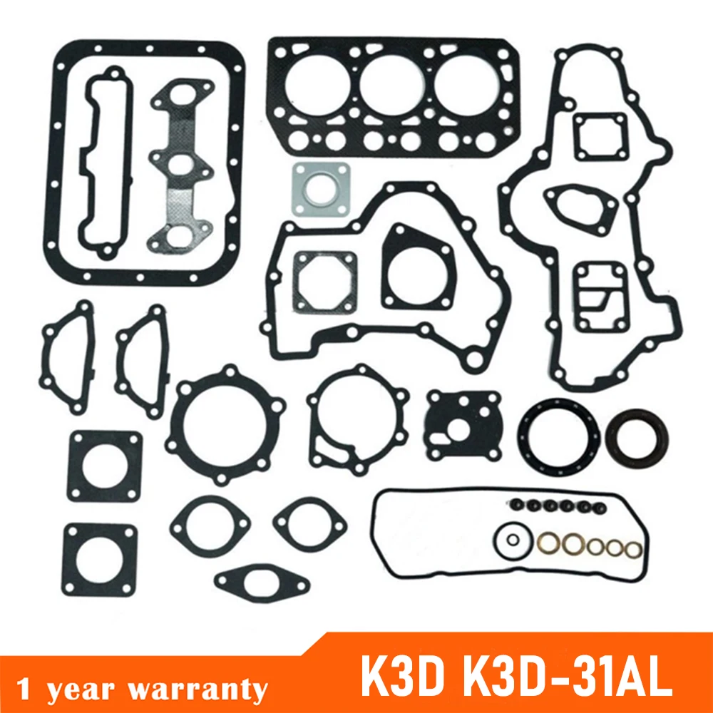 Overhaul Kit K3D K3D-31AL For Mitsubishi Engine Aichi SN130 SH150 Tractor Loader Auto Parts