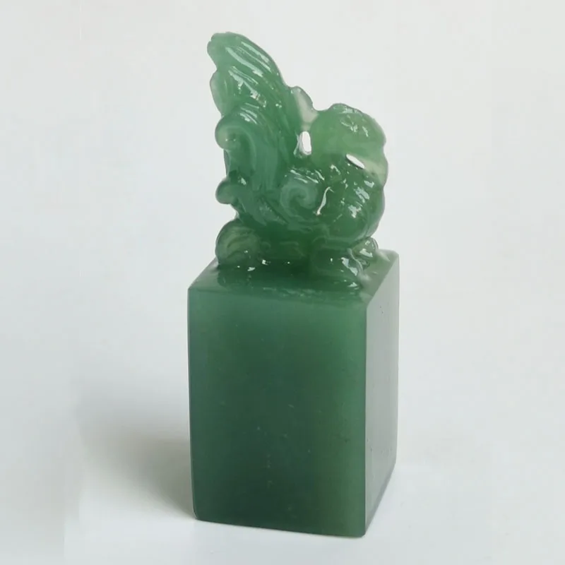 Dongling Jade Artwork Phoenix Small Seal Stone Carving Rare Color Women's Soil Special Signet Collection Reading Room Gift