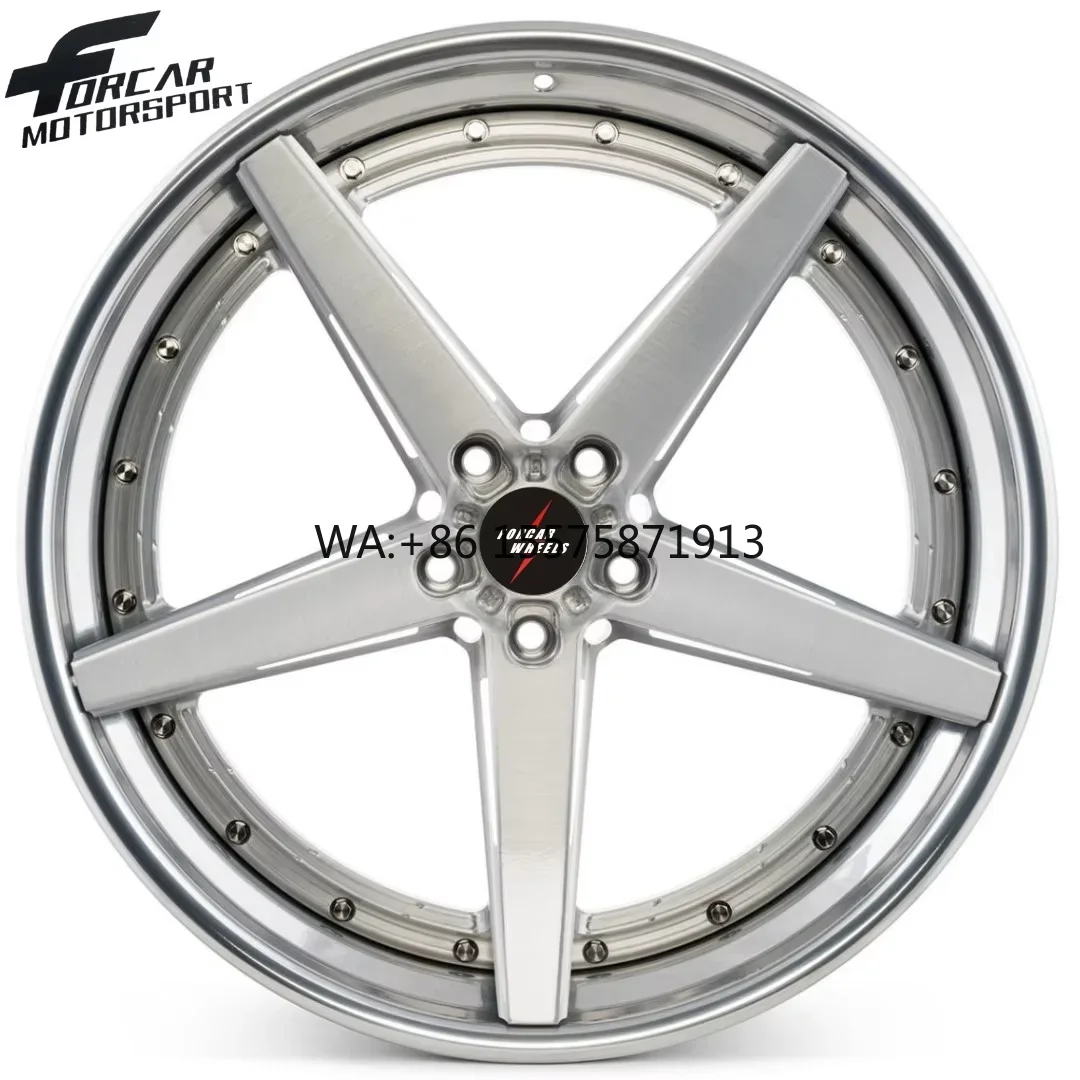 

Серебристые кованые диски Forcar Motorsport из Китая, 16-24 дюйма, для легковых автомобилей, комплект из двух штук