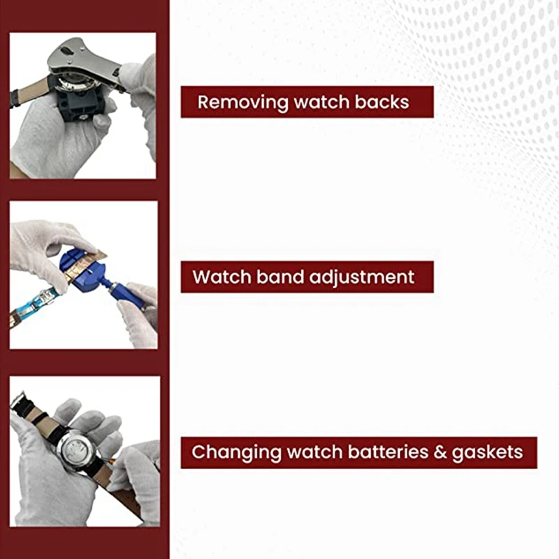 ABKD Watch Repair Kit (147 Pcs) Watch Repair Kit Strap Remover Bottom Opener Repair Watch Fixing And Adjusting Tools