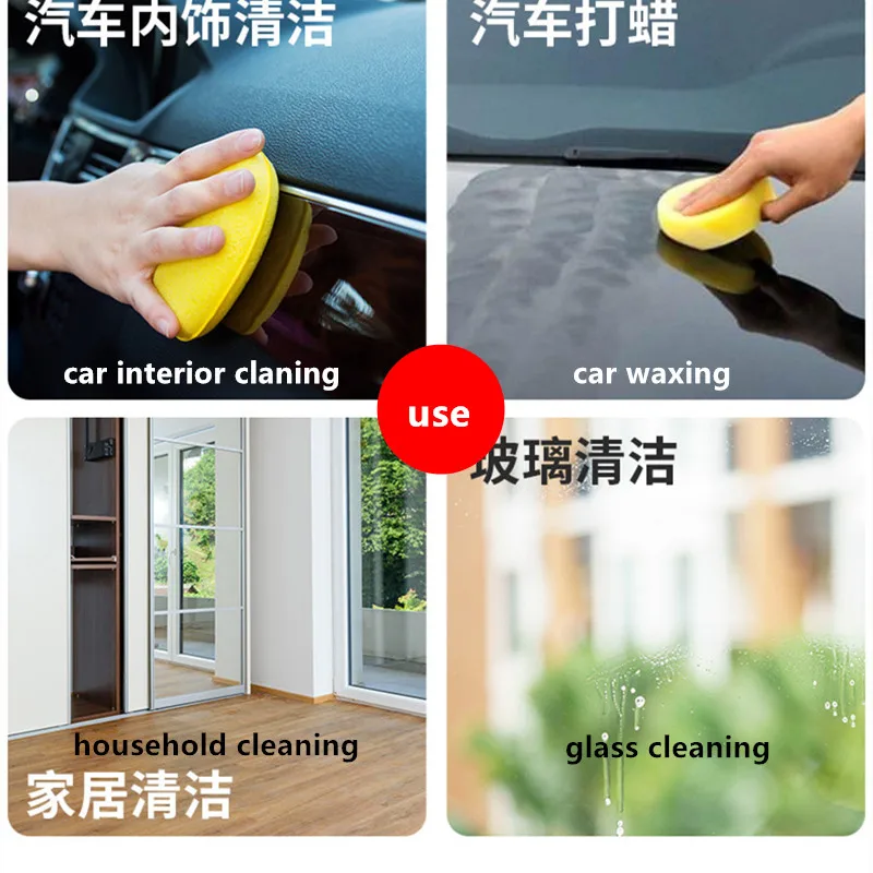 6Pcs Car Waxing Polish Sponges High Density Foam Applicator Pads Detailing Car Home Cleaning Polishing Sponge Car Wash Care Pad