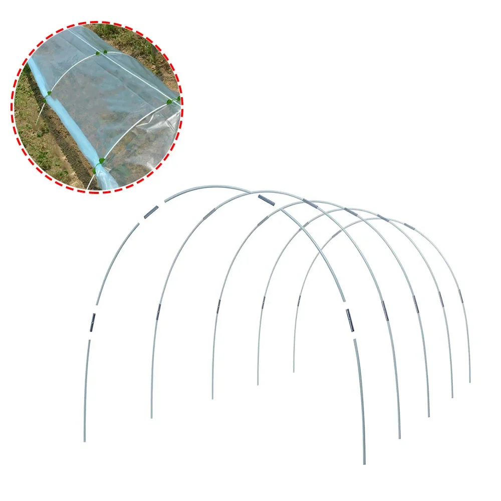 

Agricultural Greenhouse Hoops Grow Tunnel Support Hoops Set DIY Assemble Plant Hoop Kit 25PCS 43cm Fiber Rod with 20 Connectors