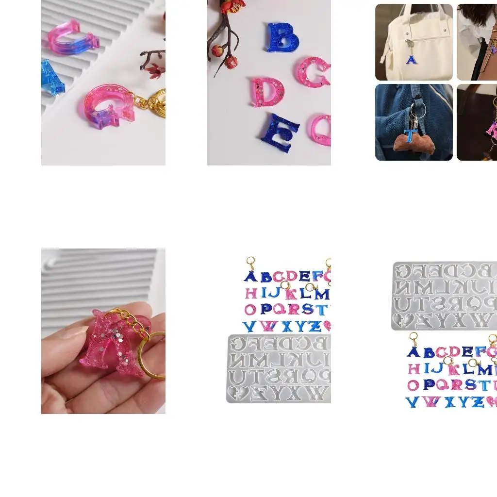 

Flexible Silicone Mould for Letter Pendant Crafting Sturdy and Easy to Use Accessory for Personalize Home Decoration