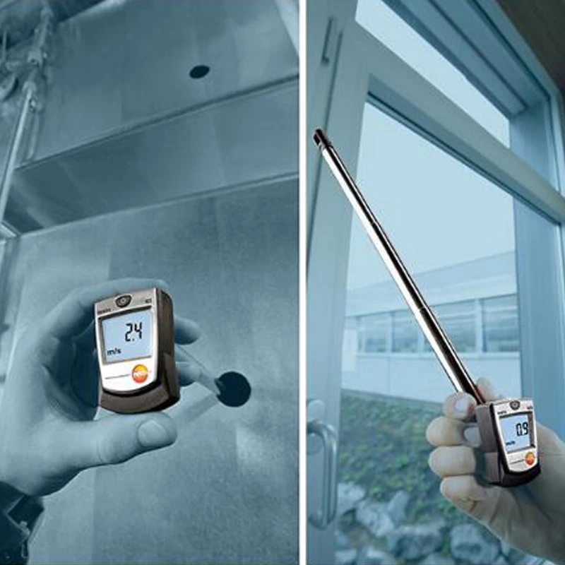 Testo 405-V1 مقياس شدة الريح الحراري مع القناة حامل الهواء/الرياح تدفق حجم سرعة درجة الحرارة متر فاحص Testo405-V1 0560 4053