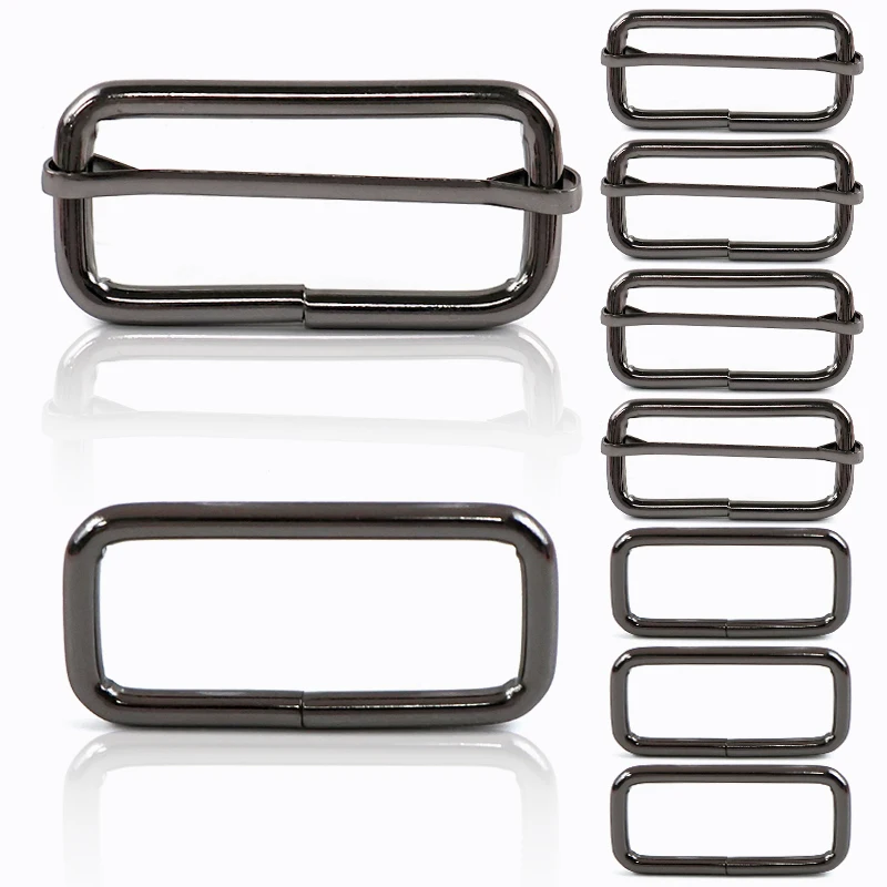 

10/50Pcs 16-50mm Metal Bag Ring Buckle for Sewing Strap Webbing Tri Glide Slider Clasp Belt Keychain Loop Hook DIY Accessoies