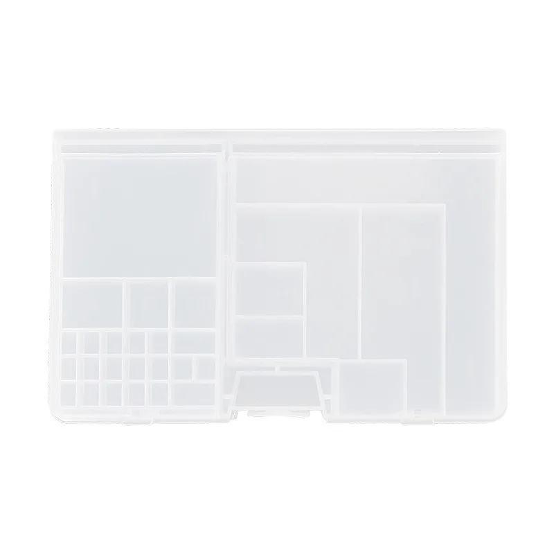 Plastic Cell Phone Repair Parts Organizer PP Transparent Flip Lid Multi-functional Component Organizer Boxes