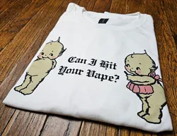 Can I Hit Your Vape? Short Sleeve MEDIUM T-Shirt Kewpie Doll