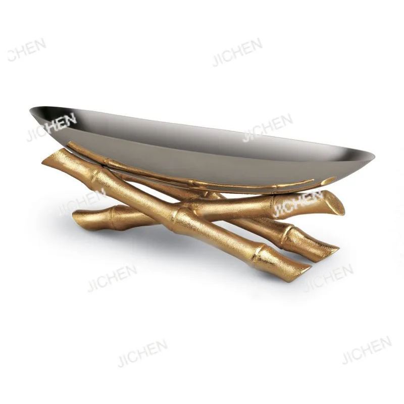 

JC household products stainless steel fruit plate living room dining table fruit tray decoration ornament high-end niche