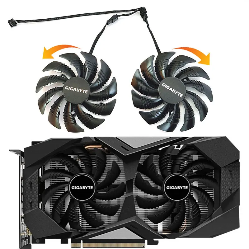 NOWY 88MM 4PIN T 129215 SU PLD09210S12HH Wentylator GPU RTX 2060 ， Dla Gigabyte RTX 2060 ， GTX 1660 1070 1060 1050 Wentylator chłodzący kartę graficzną