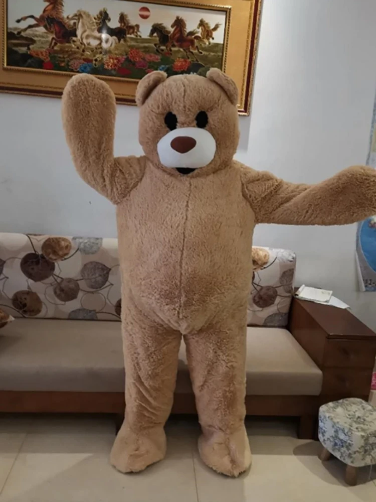 Nuevo disfraz de Mascota de oso, vestido de fantasía de Navidad, disfraz de Mascota de Halloween, envío gratis