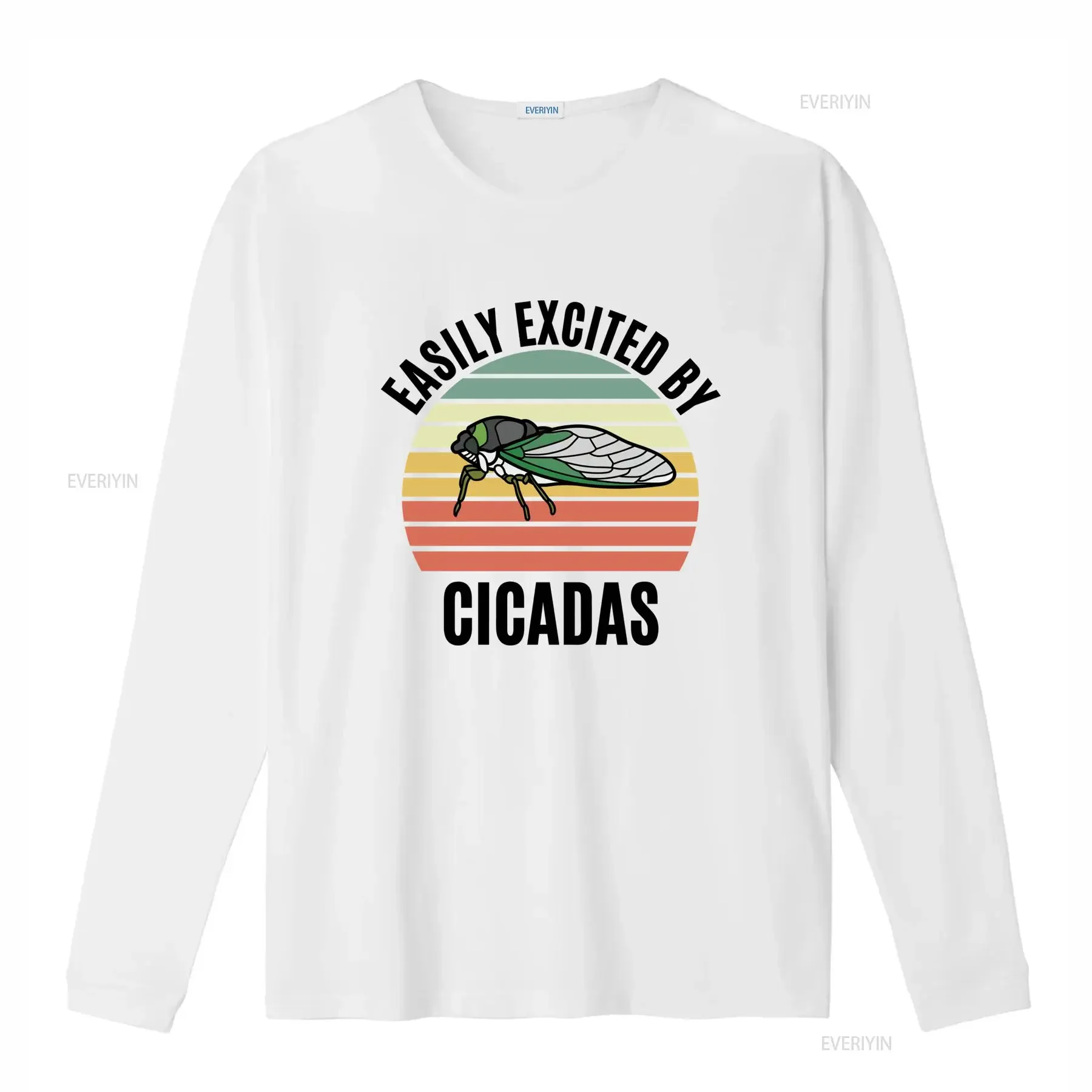 Summer Cicada T Shirt Easily Excited By Cicadas Funny Insect Bug Entomology Design vintage Washed Slightly Soft Stylish homme