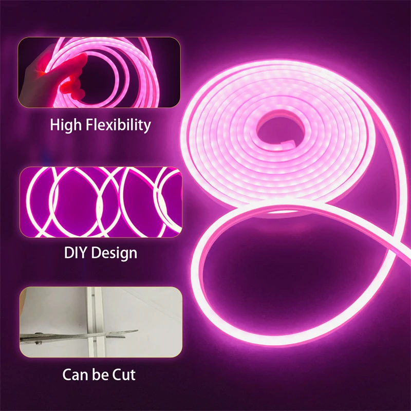 Battery Powered Led Strip Flexible Neon LED Strip Lights Neon Rope Lights With Battery Box DIY Design for Home Decoration