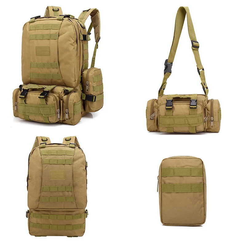 Imagem -04 - Mochila Tática de Grande Capacidade para Homens 55l Mochilas do Exército Impermeável ao ar Livre Caminhada Escalada Camping Bolsas