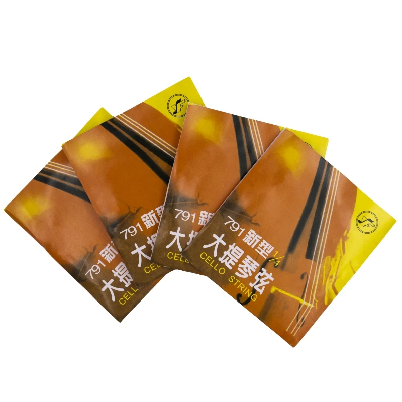 1 Set XINGHAI 791 Cello Strings A-D-G-C for 4/4 3/4 1/2 1/4 1/8 Steel Core Nickel Chromium Wound Nickel-Plated Ball-End