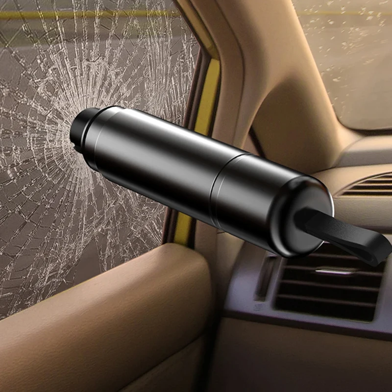 2026 Car Safety Hammer Emergency Glass Breaker Seat Belt Cutter High Hardness Tungsten Steel 2in1 Rescue Tool Auto Accessories