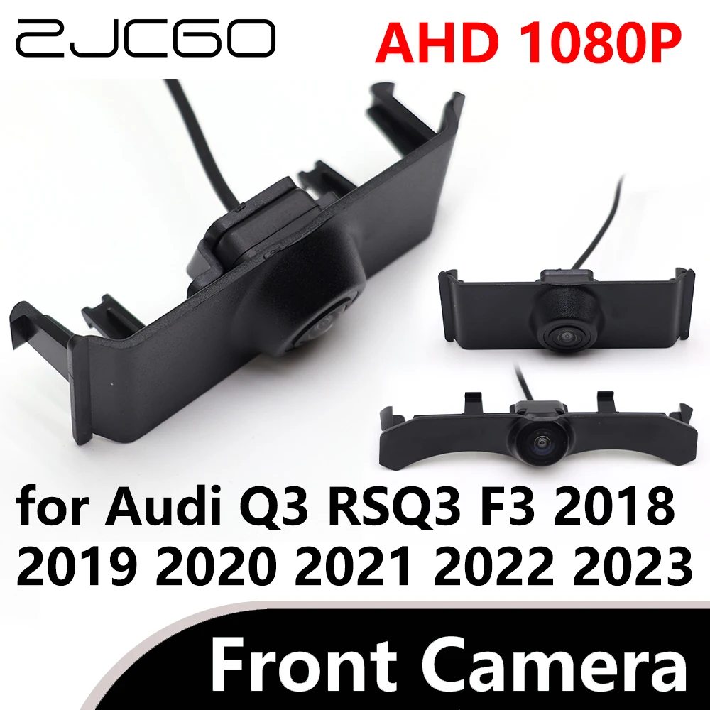 ZJCGO AHD 1080P CVBS 480P 170° Car Parking LOGO Front View Camera waterproof for Audi Q3 RSQ3 F3 2018 2019 2020 2021 2022 2023