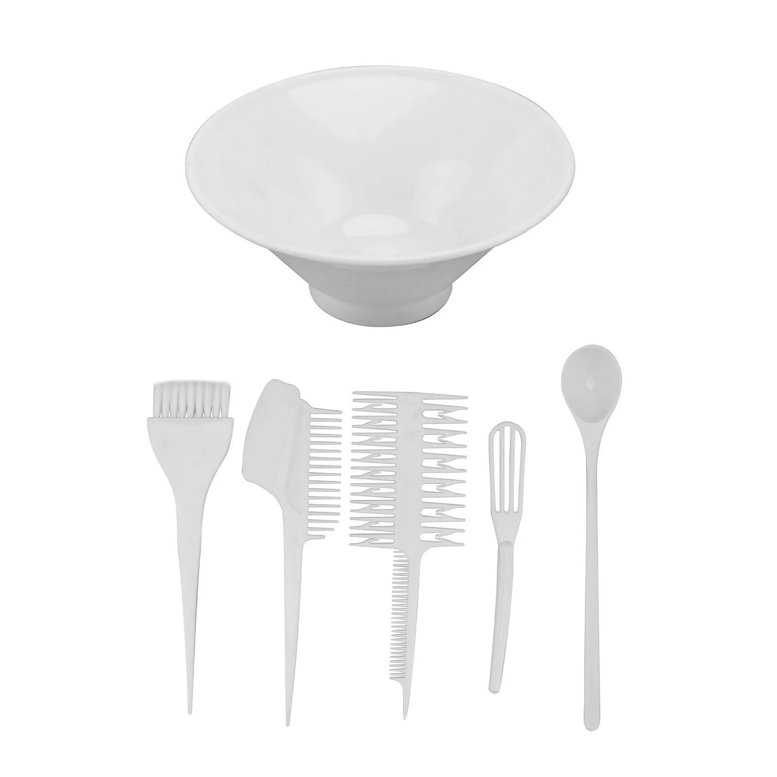 

6Pcs Hair Coloring Set Plastic Hair Dye Kit Hairdressing Comb Brush Bowl Accessories for Salon Hairdressing Comb