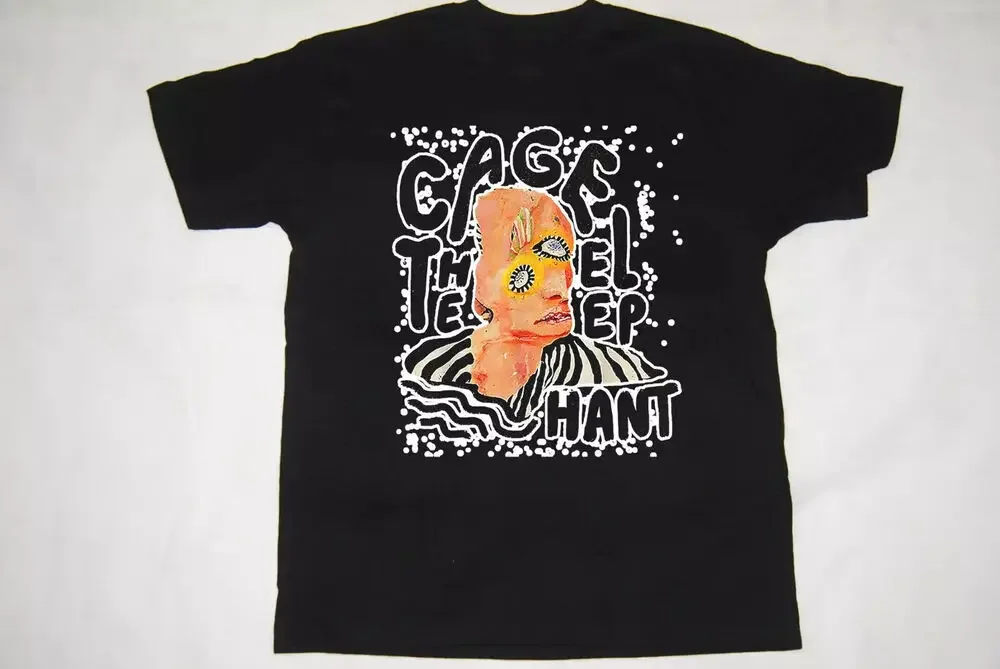 Cage The Elephant Band Black T-Shirt Cotton S-5XL UnisexHigh Quality 100%Cotton Short Sleeve