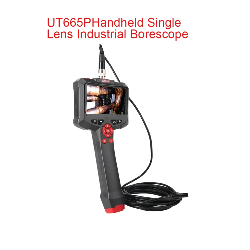 UT665P Boroscopio industrial de lente única portátil Schermresolutie 1280 * 720 IP67 Handige desenchufado 1m 4,3 pulgadas