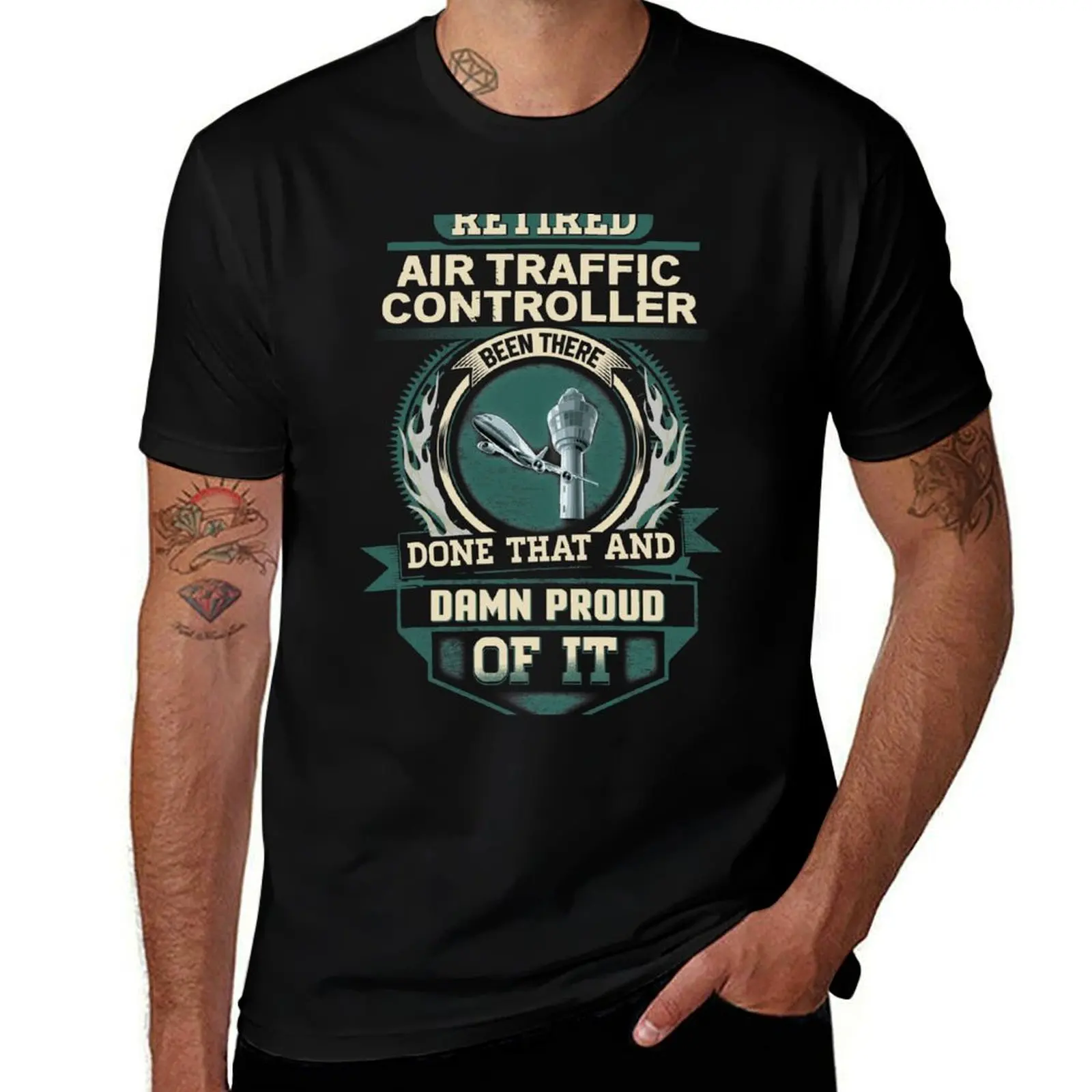 

Retired tshirt t man Air Proud graphic Damn shirt Traffic 100% t Controller T-Shirt shirts T-Shirt cotton man