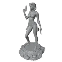 Figura de guerrera resina 3D DIY para decorar gatos y perros