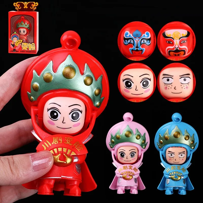 

Chinese Sichuan Opera Face Change Doll Device Face-changing Doll Peking Opera Three Kingdoms Face Car Pendant Toys Special Gifts