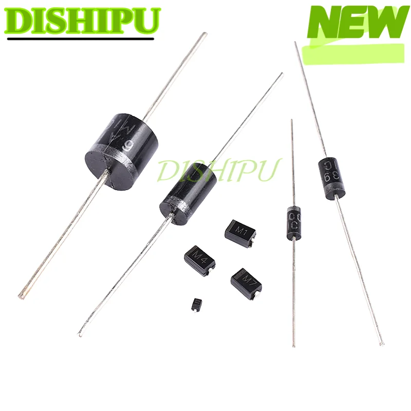 Inline rectifier diode 1N4007 1N4001 1N4004 1N5399 1N5401 1N5404 1N5408 1N5819 1N5822 6A10 10A10 FR107 FR207 FR307 FR607 SR160 SR360 SR540 SR5100 1N4937 UF4007 HER108 HER308RL207 SR2100