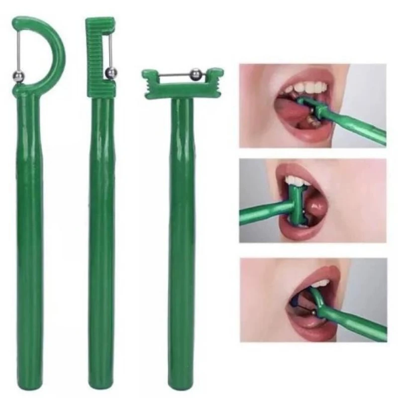 4×3Pcs/Set Kids Tongue Tip Exercise Kit Oral Muscle Training Tool for Speech Improvement Autism Therapy Talking Assistance