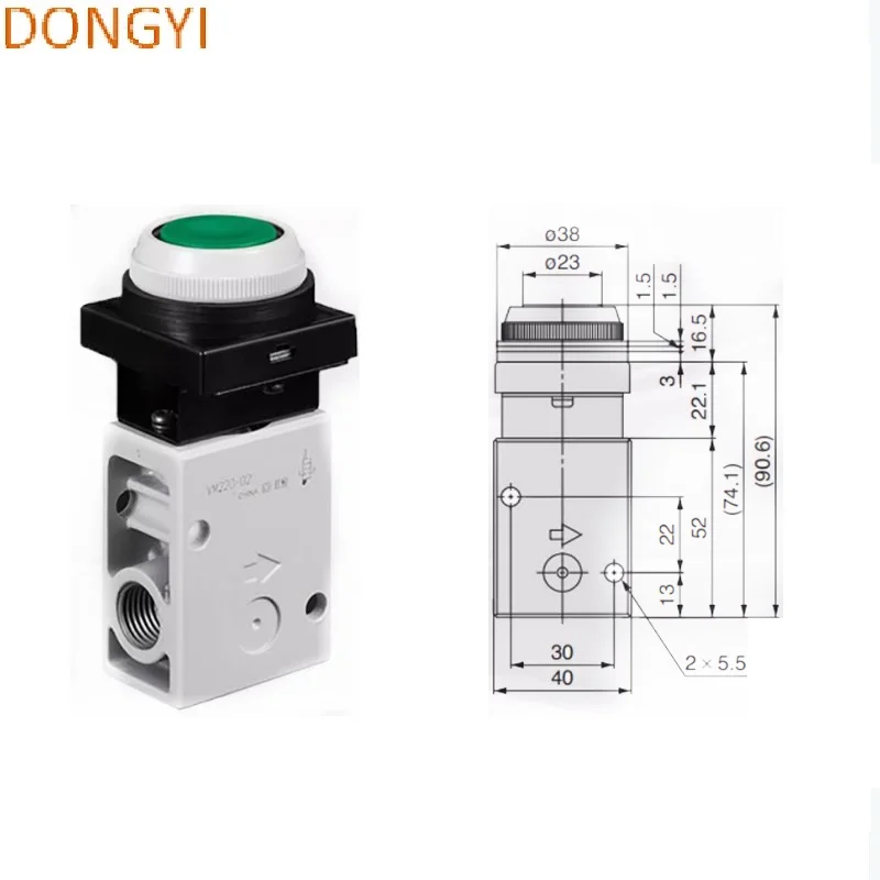 2/3 Port Mechanical Valve  VM200 Series,VM230-02-00A/VM230-02-00A/VM230-02-01S/VM230-02-33A/VM230-02-30RA/VM230-02-30BA