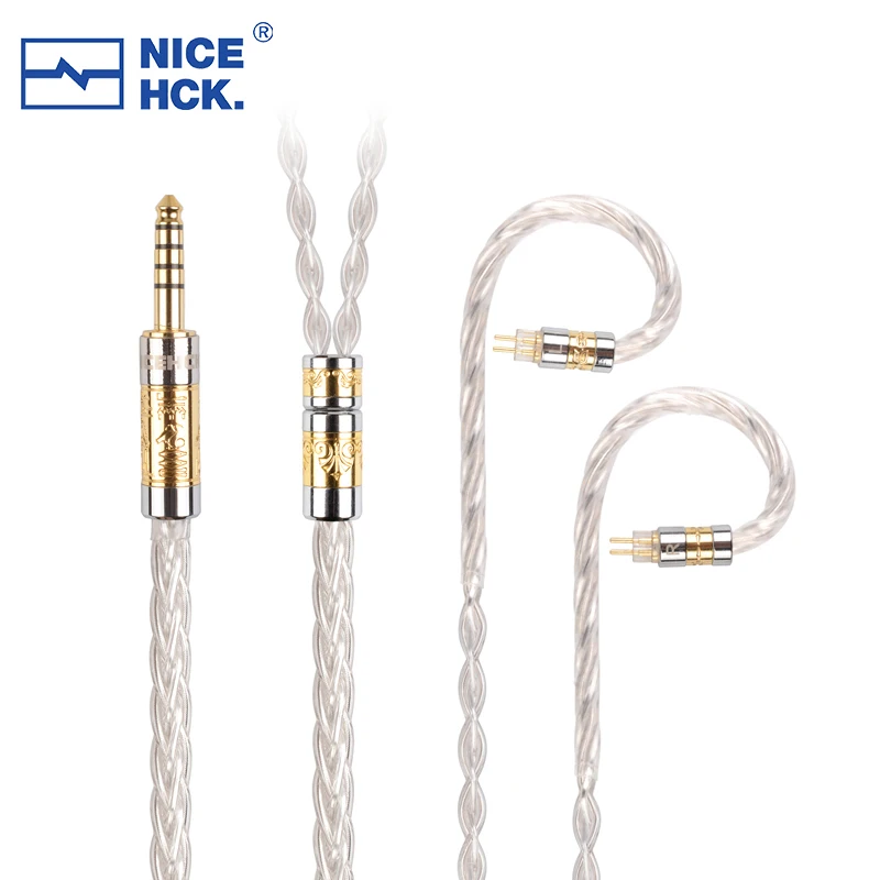 NiceHCK MoonGod HIFI Cable Japan Silver Plated Furukawa Copper Earphone Wire 3.5/2.5/4.4 MMCX/2Pin/N5005 for MK4 F1 Yume Ultra