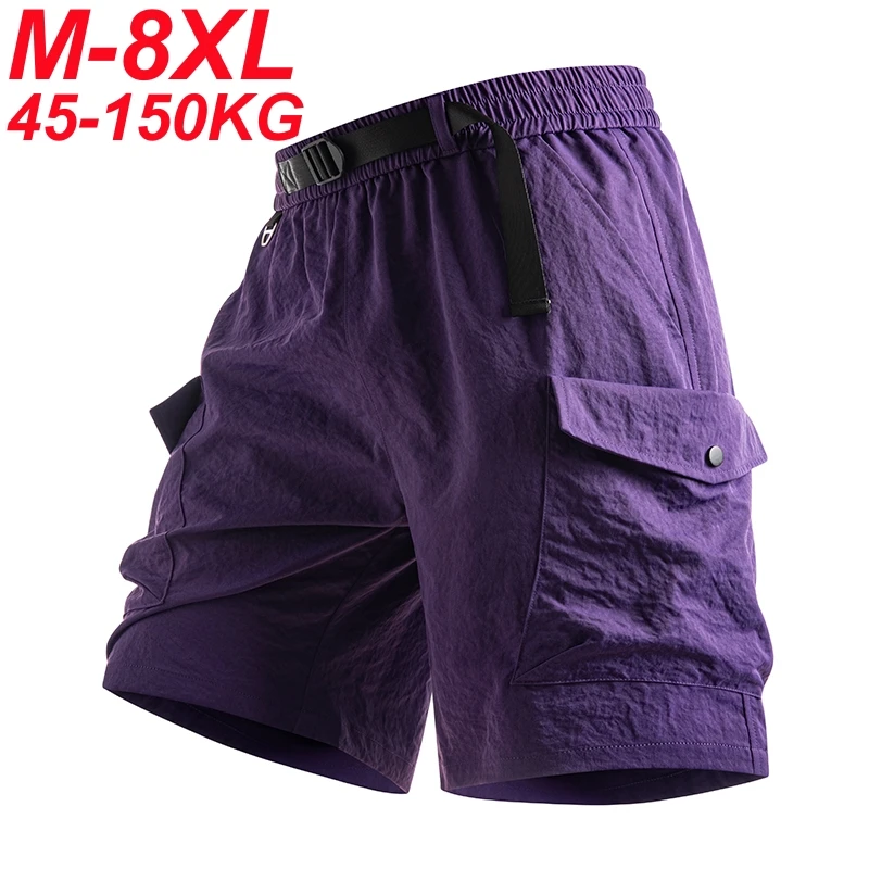 

Летние мужские шорты-карго 8XL 7XL 6XL Большой размер с несколькими карманами Широкие прямые короткие брюки Уличная одежда Свободные повседневные шорты