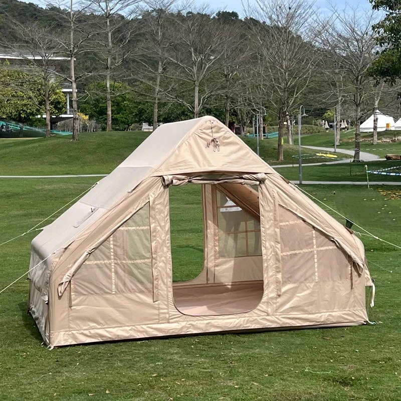 

Large Waterproof Outdoor Camping Tent Air Inflatable Disaster Relief Shelter One Bedroom Oxford PVC Material Easy Air CabinTent