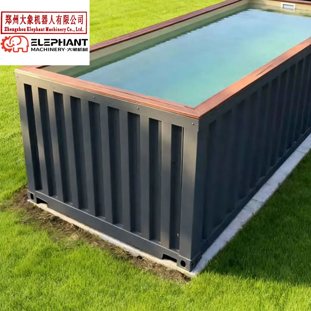 Easy Assembly Prefab 20ft 40ft Rectangular Usa Prefabricados Hotel Equipment 24ft 20gb Fiberglass Container Swim Pool in Ground
