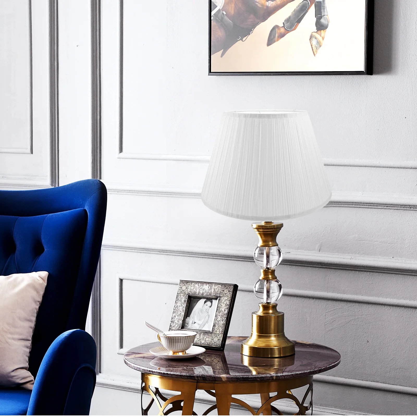 

Полукруглый тканевый абажур, льняное железо, легкий, простая установка, торшер, настольный светильник, домашний декор, современный фермерский дом