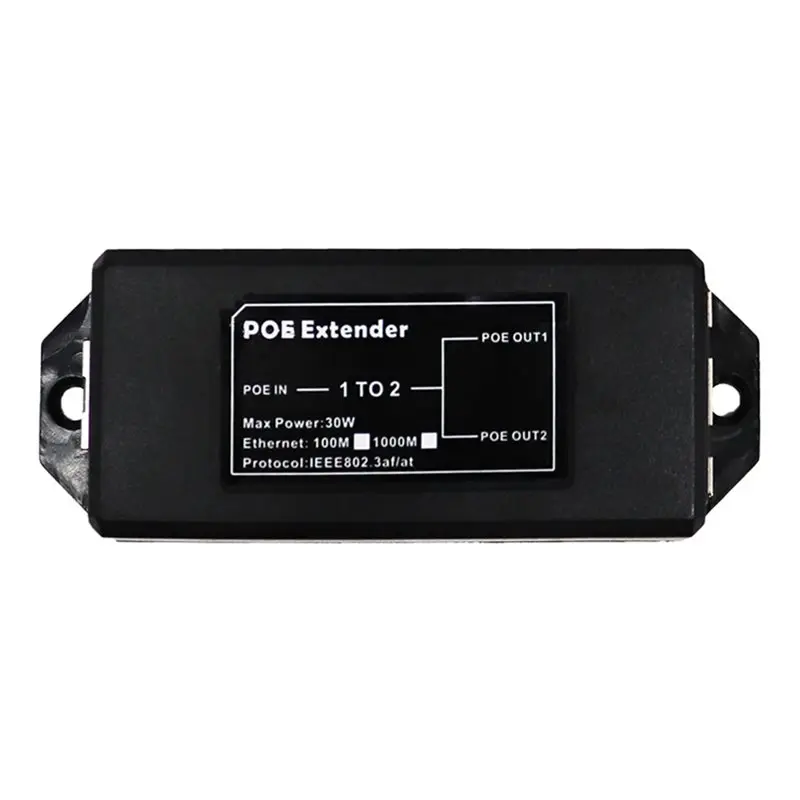 A23F-New 2 Port Gigabit 48V POE Extender 1000Mbps - IEEE 802.3Af/At Poe Repeater For IP Camera/NVR/AP, 100M Range Extender