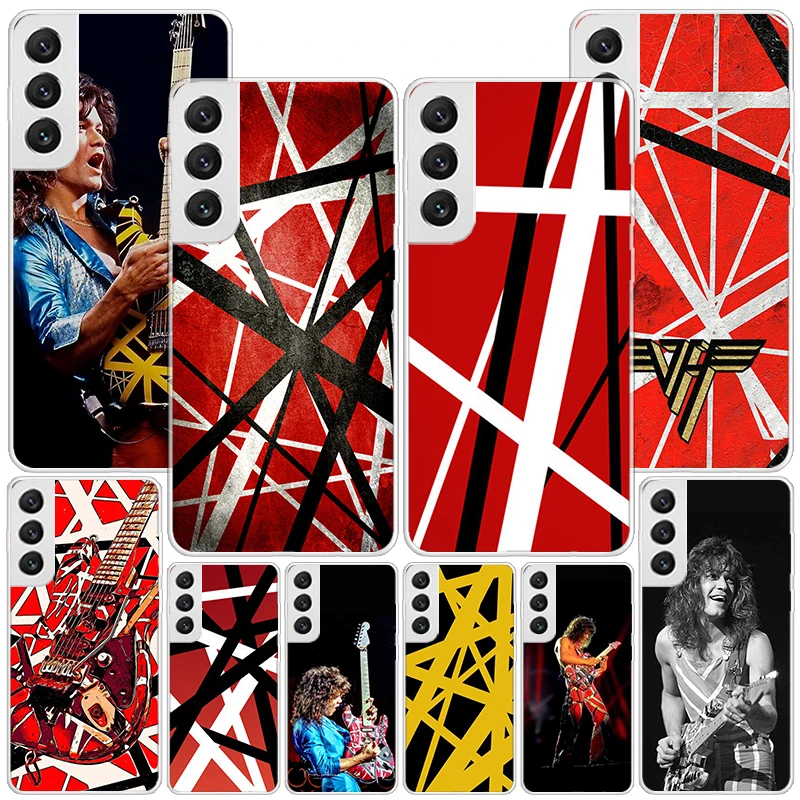 Eddie Van Halen Graphic Guitar Phone Case For Samsung Galaxy S24 Ultra S23 S22 S21 Plus S20 FE S10E S10 S9 S8 + Personalized Pri