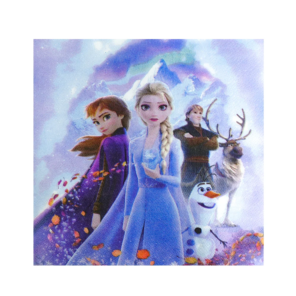 20pcs/Pack Disney Frozen Theme Disposable Tableware Anna and Elsa Napkins Pink Frozen Girls Happy Birthday Party Decoration