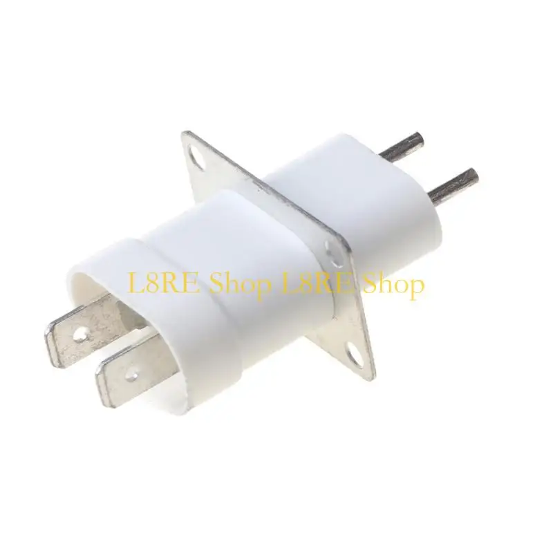 L8RE Home فرن الميكروويف الإلكتروني بشعيرات مغناطيسية 4 دبوس محول مقبس أبيض