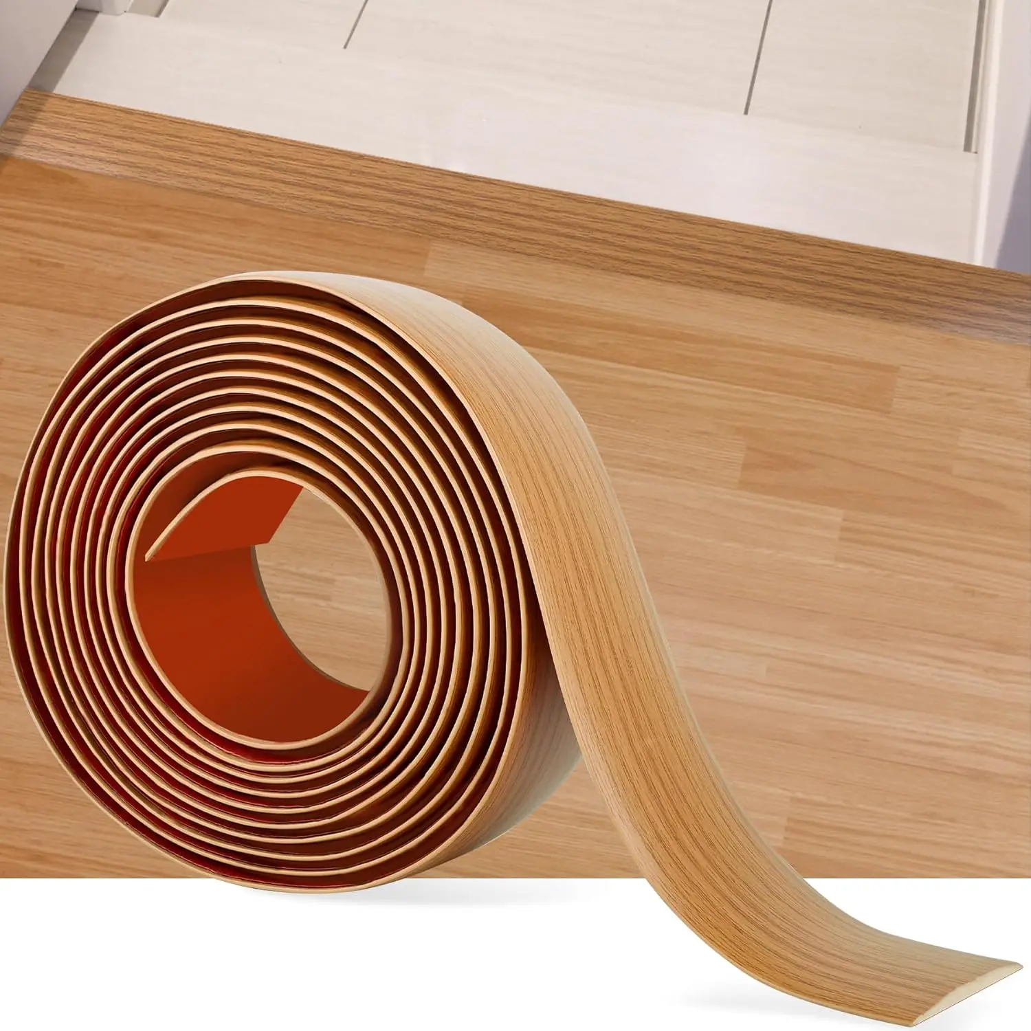 Floor Transition Strip Self Adhesive Floor Cover Strips Laminate 4/5cm Vinyl Flat Divider Transitions Wood Grain Tapes For Floor