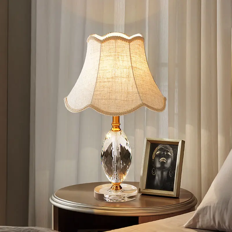 

Nordic crystal table lamp modern creative bedside table lamp home living room bedroom