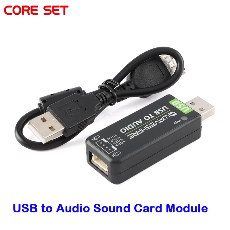 USB to Audio Sound Card Module for Raspberry Pi 3B Plus 4 4B 8GB/ Jetson Nano B01 A02 Onboard Microphone/Speaker Playable/Record