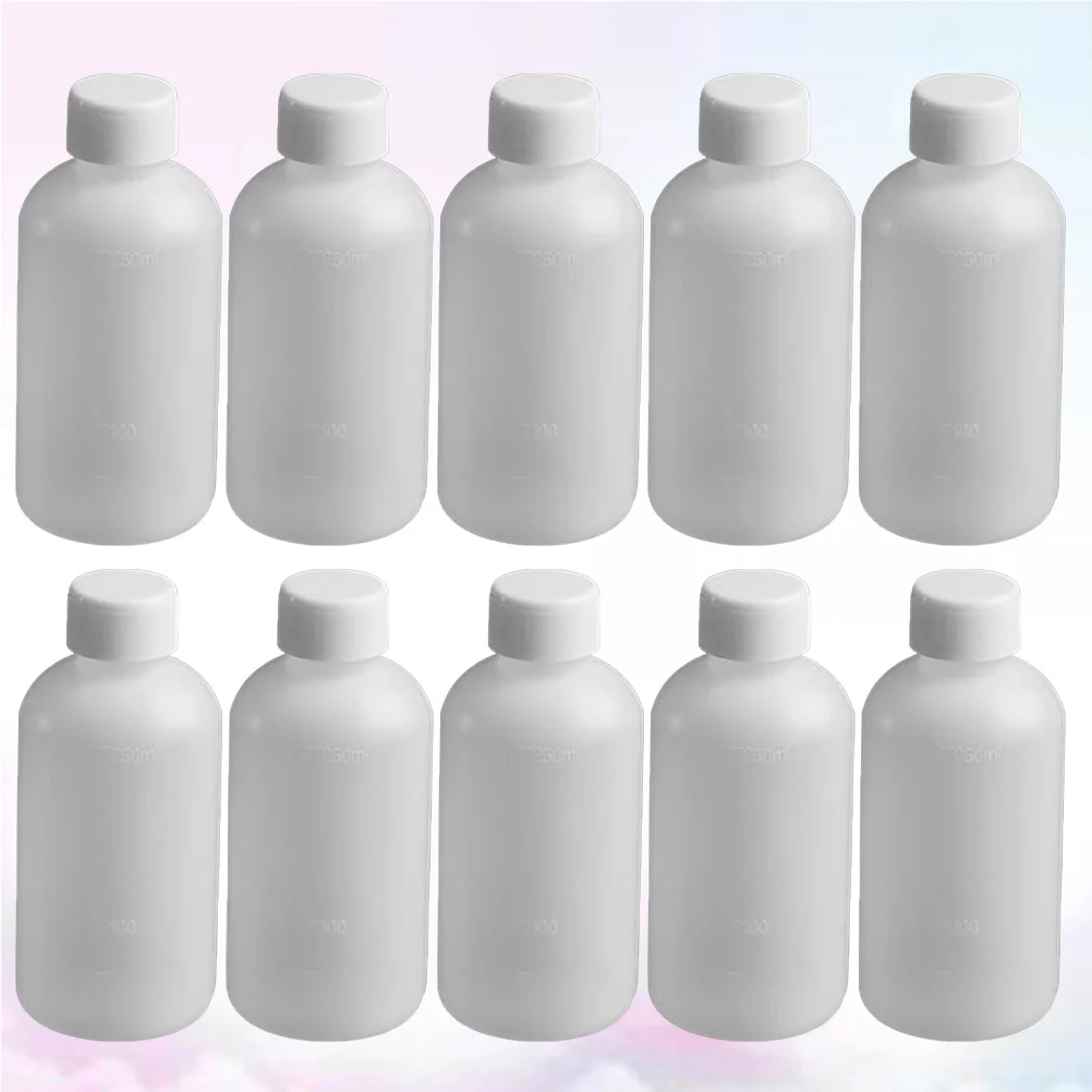 

250Ml Reagent Bottle Thickened Leakproof Plastic Narrow Mouth Liquid Storage For Lab Shampoo Lotion Disinfection Water