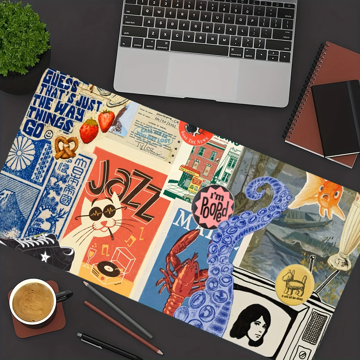 

Large Non-Slip Rubber Mouse Pad Keyboard Desk Mat Compatible for Office Home Computer Pad Desk Gadgets Playmat Mousepad Desktop